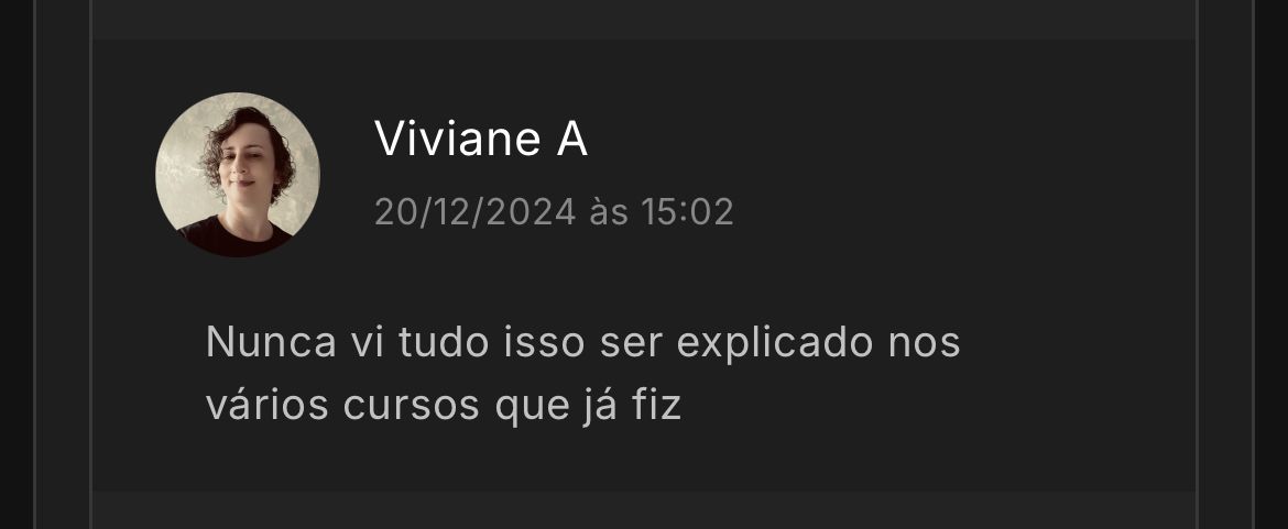 Depoimento de aluno